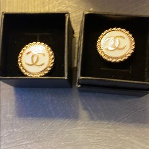 Vintage button Chanel earrings